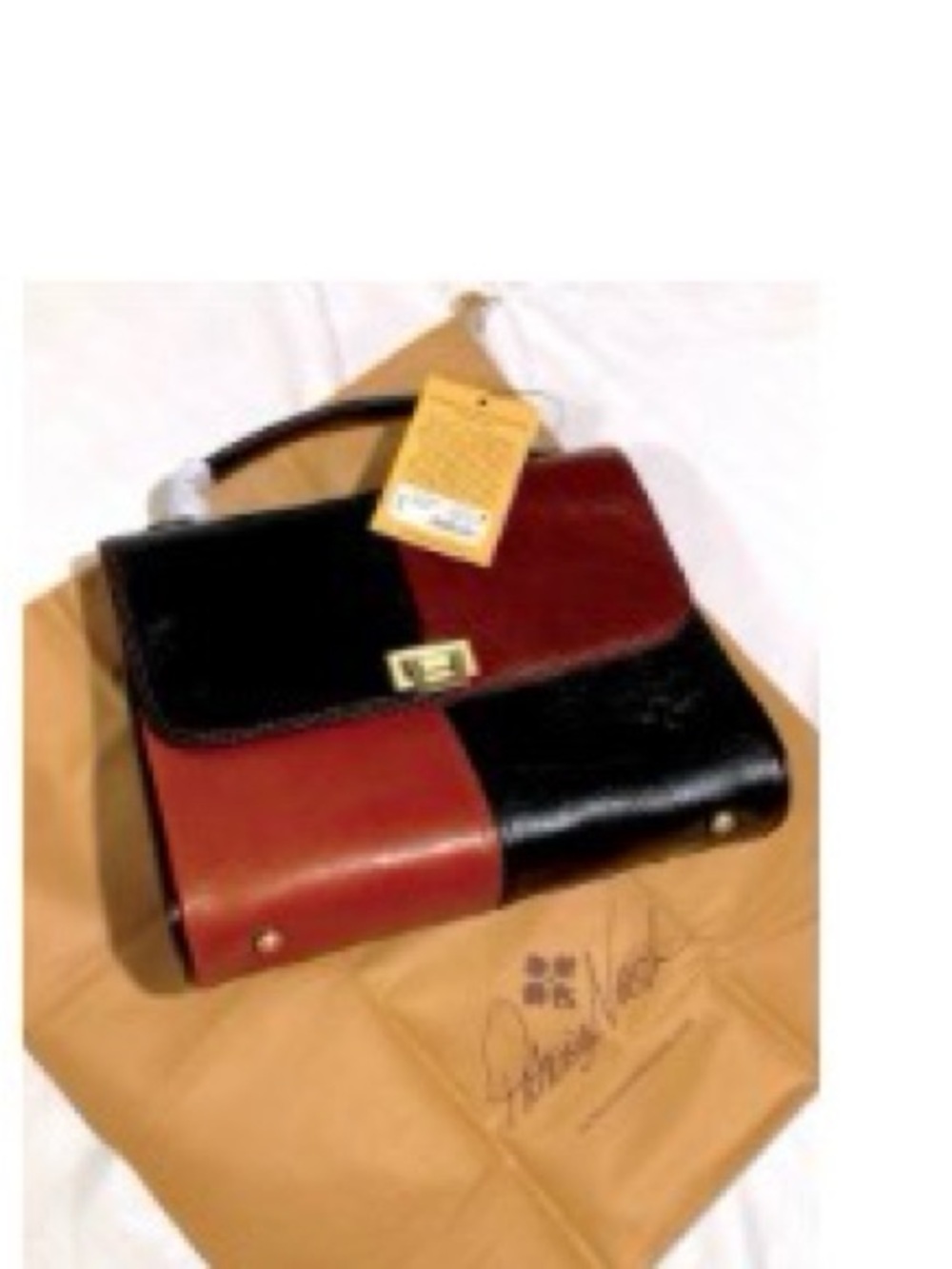 Patricia Nash Yokey Top Handle Colorblock Leather Purse NWT - Picture 7 of 7